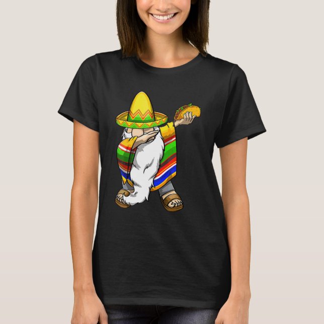 Camiseta Gnome mexicano de dabeo Cinco de Mayo Poncho Sombr (Anverso)