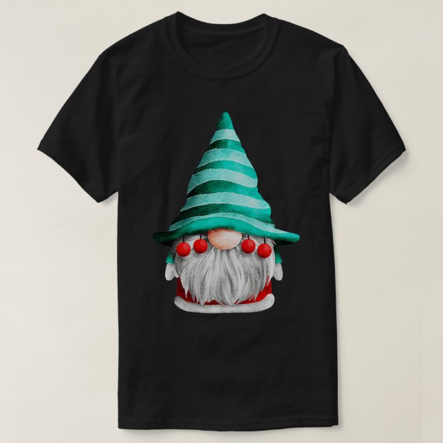 Camiseta Gnome navidad con Gorra y beard vacaciones Red Pre (Diseño del anverso)