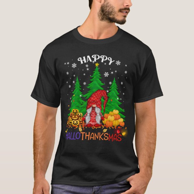 Camiseta Gnome Navidades del Día de Acción de Gracias de Ha (Anverso)