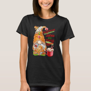 Camiseta Gnome Navidades Gingerbread y Cocoa Feliz Navidad