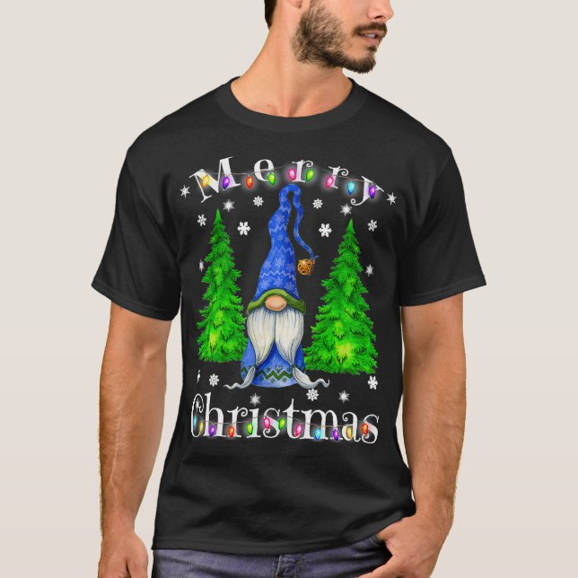 Camiseta Gnome Navidades Pajamas Garden Gnome Merry Christ (Anverso)