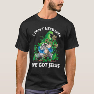 Camiseta Gnome, no necesito suerte, tengo a Jesús San Patri