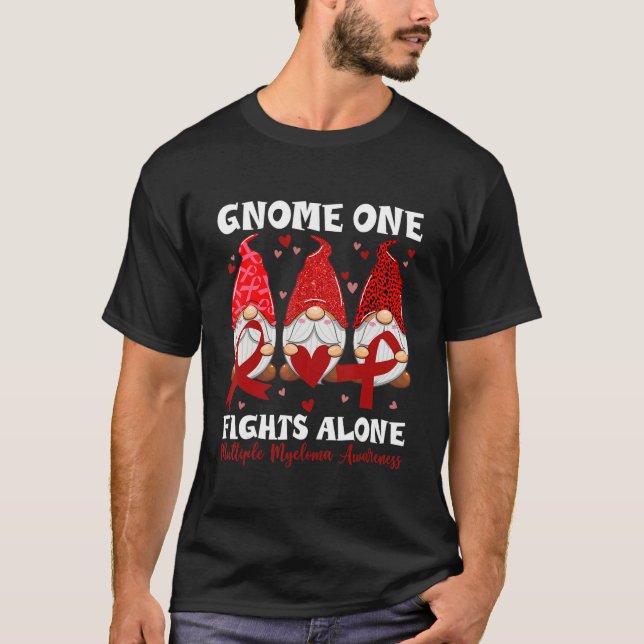 Camiseta Gnome No One Fight Multiple Myeloma Awareness Alon (Anverso)