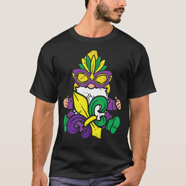 Camiseta Gnome nórdico Jester Mardi Gras Carnival Tomte Men (Anverso)