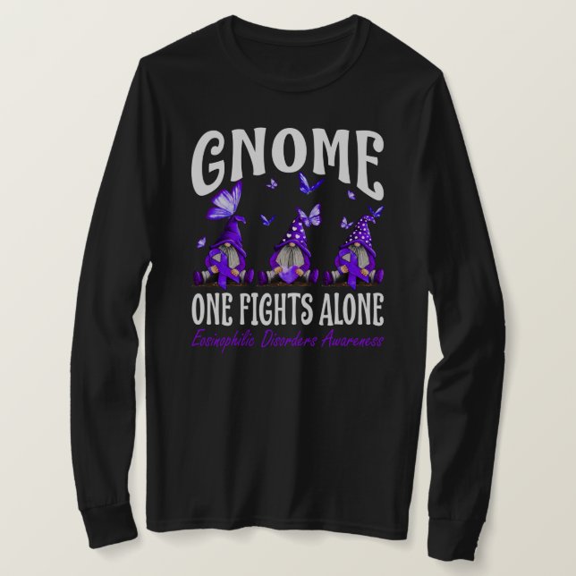 Camiseta Gnome One Fights Alone Eosinophilic Disorders Awar (Anverso del diseño)