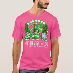 Camiseta Gnome One Fights Alone Green Ribbon Mental Health