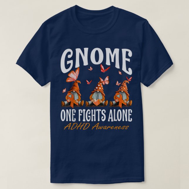 Camiseta Gnome One lucha sola contra el TDAH (Diseño del anverso)