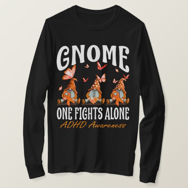 Camiseta Gnome One lucha sola contra el TDAH (Anverso del diseño)