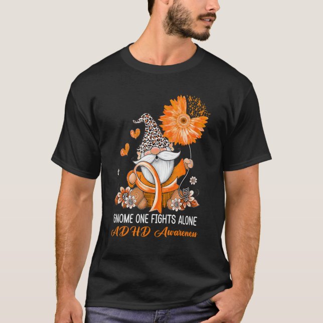 Camiseta Gnome One lucha sola contra la conciencia de Adhd  (Anverso)