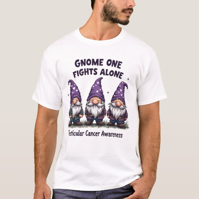 Camiseta Gnome One lucha sola contra la conciencia del cánc (Anverso)
