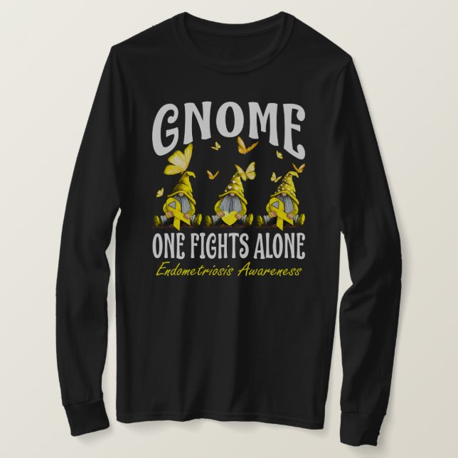 Camiseta Gnome One lucha sola contra la endometriosis (Anverso del diseño)