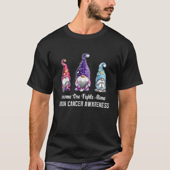 Camiseta Gnome One lucha solo contra el cáncer de cerebro C (Anverso)