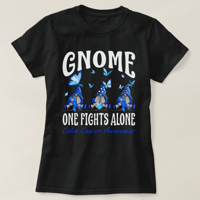 Camiseta Gnome One lucha solo contra el cáncer de colon (Diseño del anverso)