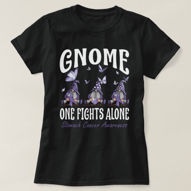 Camiseta Gnome One lucha solo contra el cáncer de estómago (Diseño del anverso)