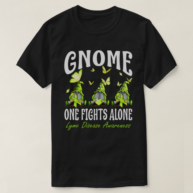 Camiseta Gnome One lucha solo contra la enfermedad de Lyme (Diseño del anverso)