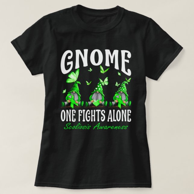 Camiseta Gnome One lucha solo contra la escoliosis (Diseño del anverso)