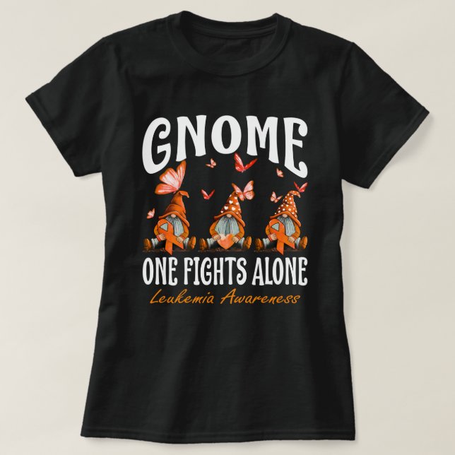 Camiseta Gnome One lucha solo contra la leucemia (Diseño del anverso)