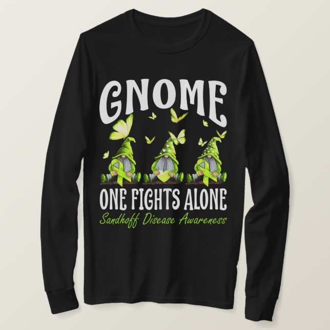 Camiseta Gnome One solo lucha contra la enfermedad de Sandh (Anverso del diseño)