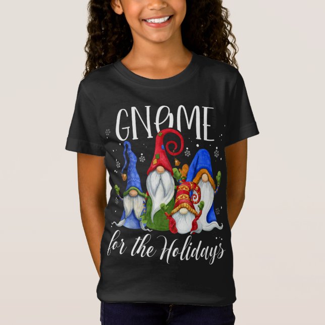 Camiseta Gnome para las vacaciones 3 Navidades Gnomes Navid (Anverso)