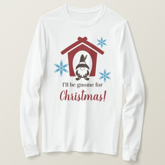Camiseta Gnome para Navidades Colores Personalizados (Anverso del diseño)