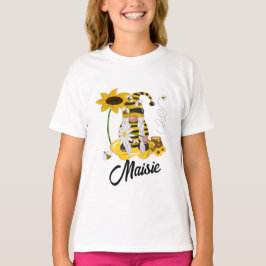 Camiseta Gnome personalizada Bumblebee Sunflower