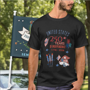 Camiseta Gnome Premium Negro Aniversario 250 de EE. UU.