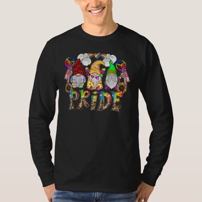 Camiseta Gnome Pride Leopard LGBT Flag Gay Pride Month Tran (Anverso)