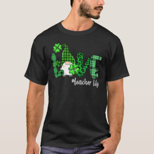 Camiseta Gnome Profesor St Patrick's Day Love Teacher Life