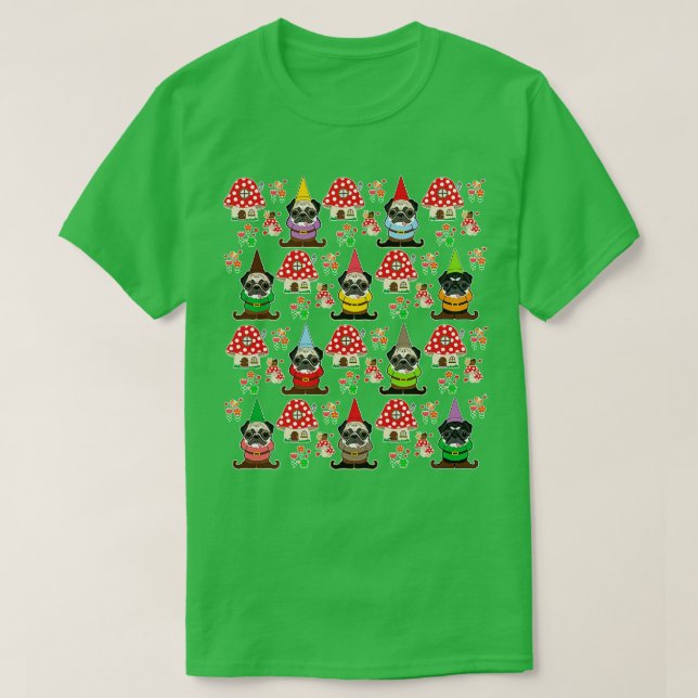 Camiseta Gnome pugs (Diseño del anverso)