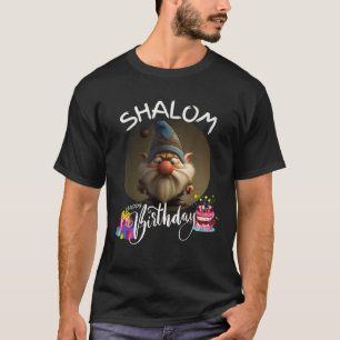 Camiseta Gnome Shalom Feliz Cumpleaños Gnome s Gnome Hebreo