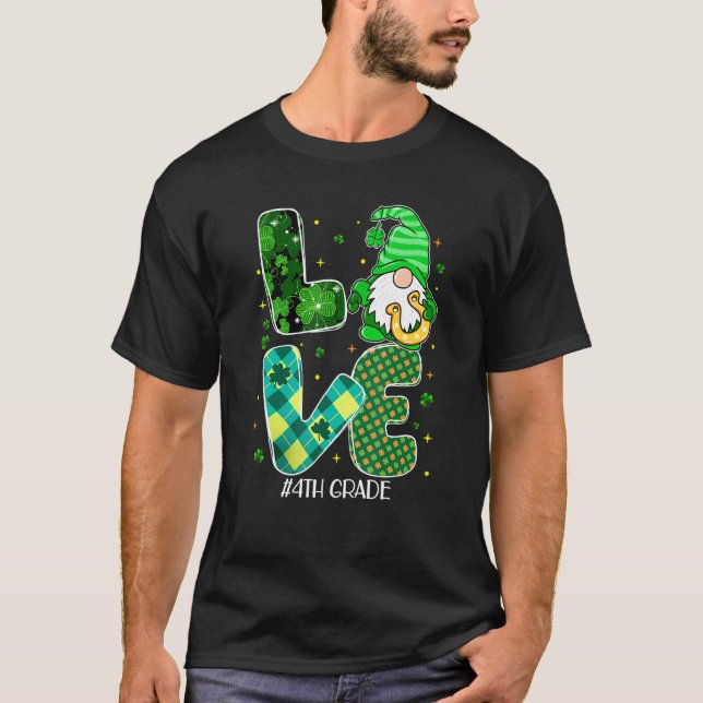 Camiseta Gnome Shamrock, profesor irlandés St Pat (Anverso)