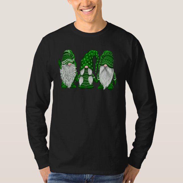 Camiseta Gnome St Patrick Day Green Irlandés Saint Patrick  (Anverso)