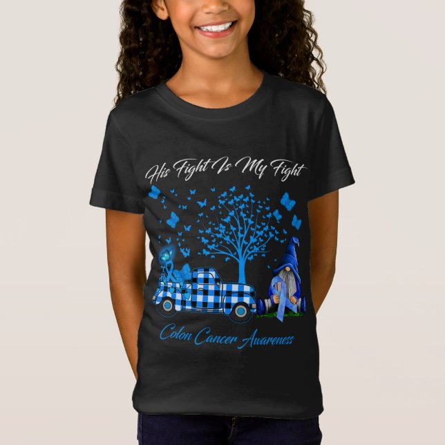 Camiseta Gnomé Su Lucha Es Mi Lucha Contra El Cáncer De Col (Anverso)