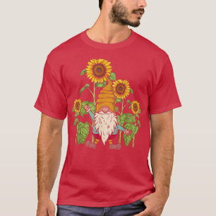 Camiseta Gnome Sunflower Gardening Gnomes