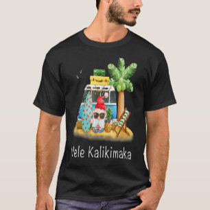 Camiseta Gnome Surfboard Palm Tree Beach Hawaii Mele Kali