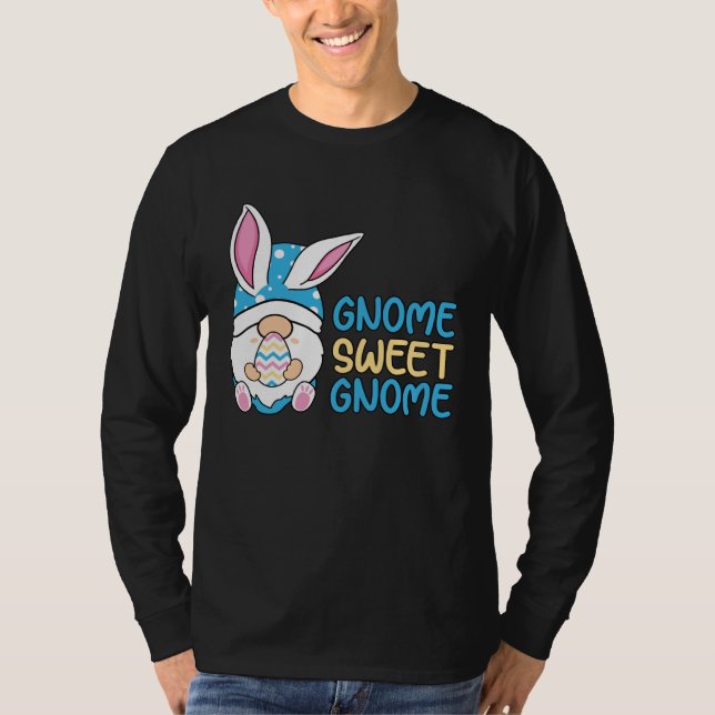 Camiseta Gnome Sweet Gnome Easter Day Egg Hunt Boys Girls K (Anverso)