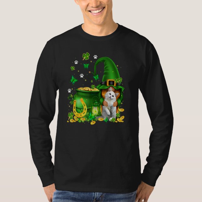 Camiseta Gnome U2013 Gnome Hug Ragdoll Cat St Patrick (Anverso)