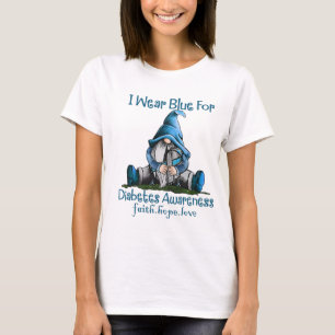 Camiseta Gnome uso azul para la sensibilización sobre la d