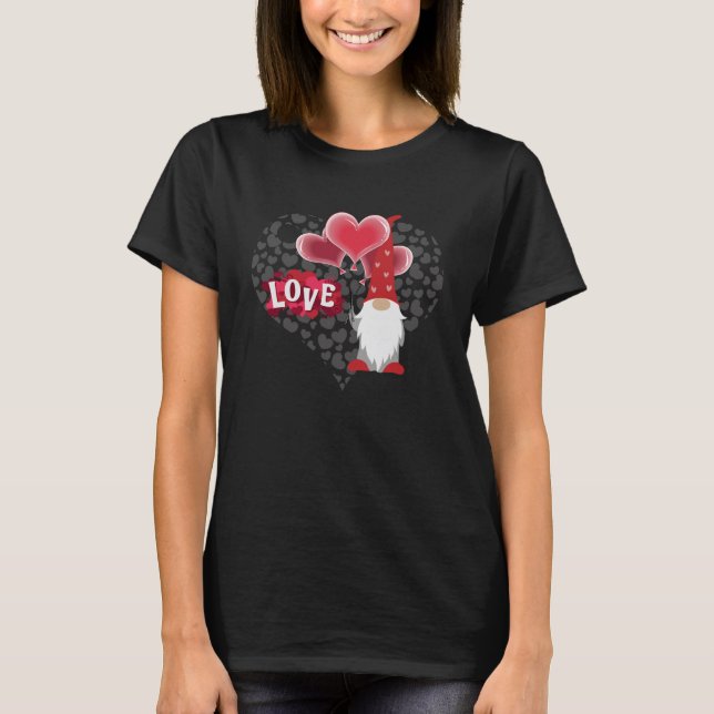 Camiseta Gnome Valentine Day Love of Women (Anverso)