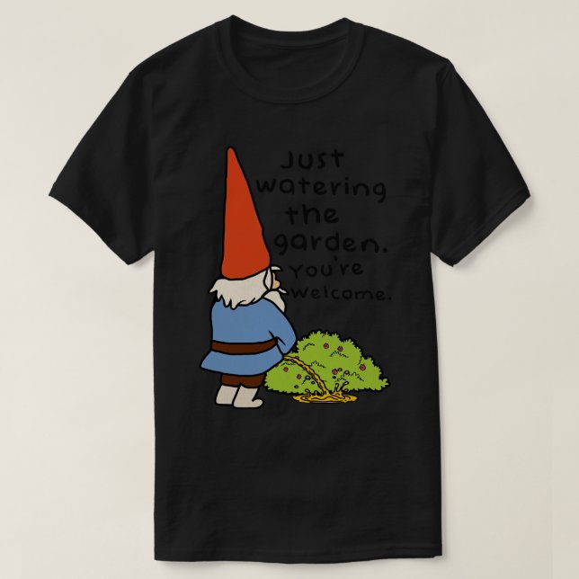 Camiseta Gnome Watering the Garden (Diseño del anverso)