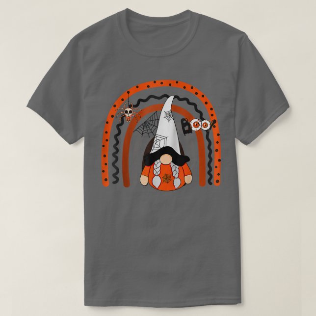 Camiseta Gnome Witch Halloween Costume Calabaza otoño otoño (Diseño del anverso)