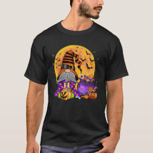 Camiseta Gnome Witch Halloween Costume Calabaza otoño otoño