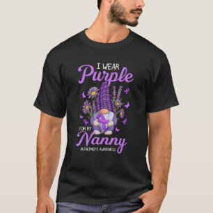 Camiseta Gnome Yo uso púrpura para la niñera Alzheimer