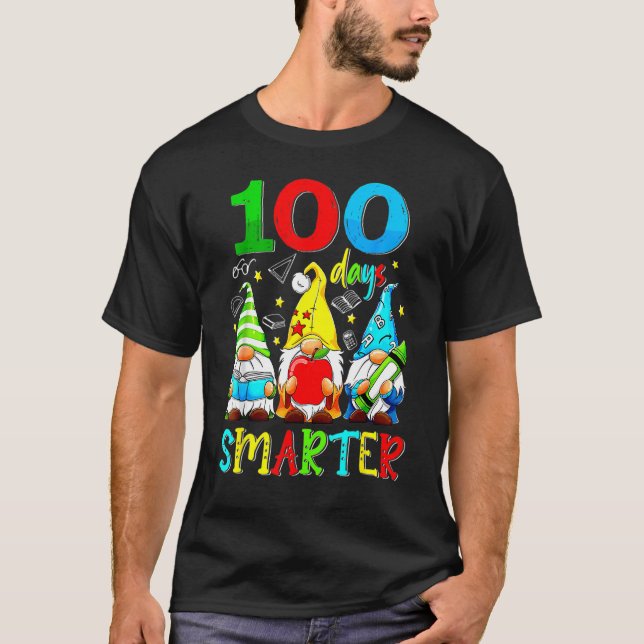 Camiseta Gnomes 100 Days Smarter Y'all Happy 100th Day Of S (Anverso)