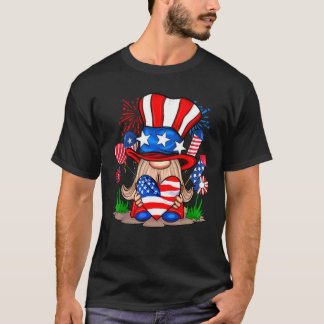 Camiseta Gnomes 4th Of July Gnome American Flag
