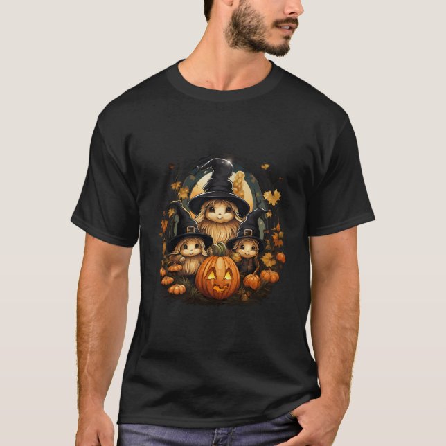 Camiseta Gnomes Autumn Pumpkins Halloween Fall (Anverso)