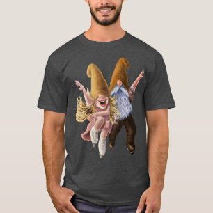 Camiseta Gnomes Bailando Sobre El Hielo De Hielo Gnomes Gno