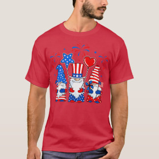 Camiseta Gnomes Celebran Día De La Independencia 4 De Julio