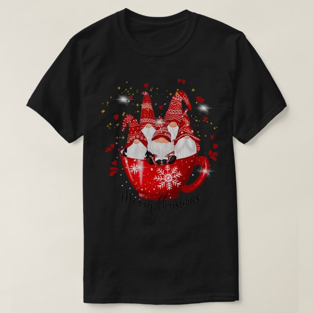 Camiseta Gnomes Christmas matching family pajamas Gift For  (Diseño del anverso)