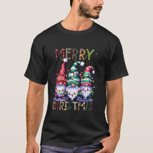Camiseta Gnomes Cute Gnomes Merry Christmas Lights Family G